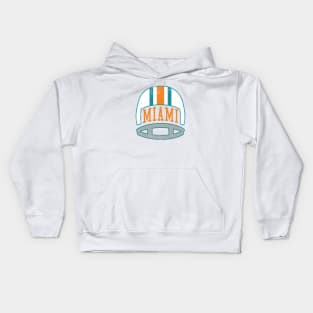 Miami Retro Helmet - White Kids Hoodie